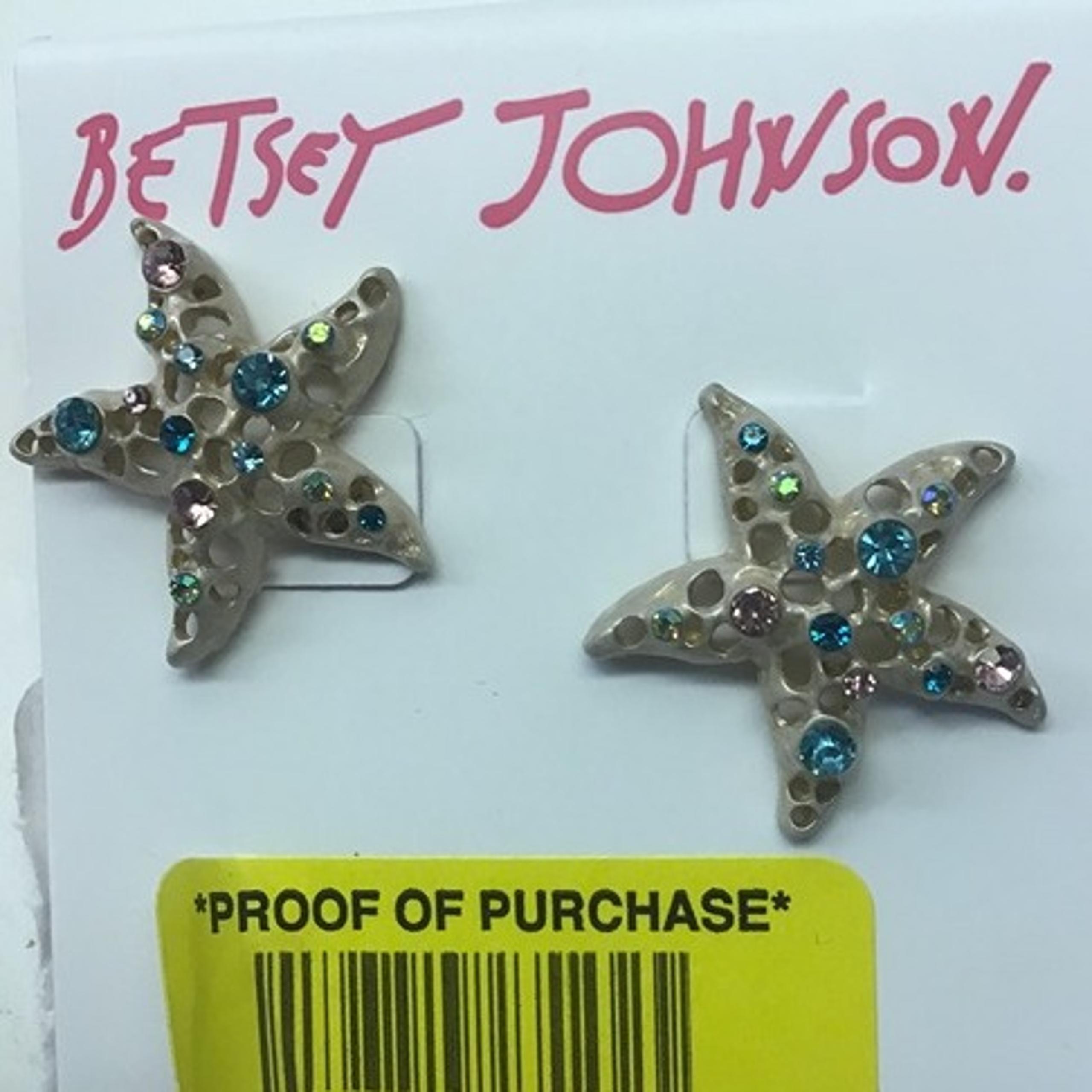Betsey Johnson New Blue and Pink Starfish Earrings
