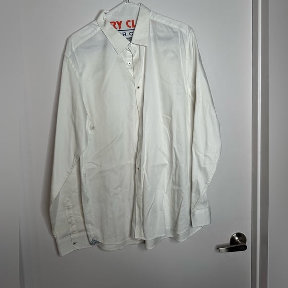 Ted Baker Dress Shirt Mens Size 6 Blue White Button Up Long Sleeve