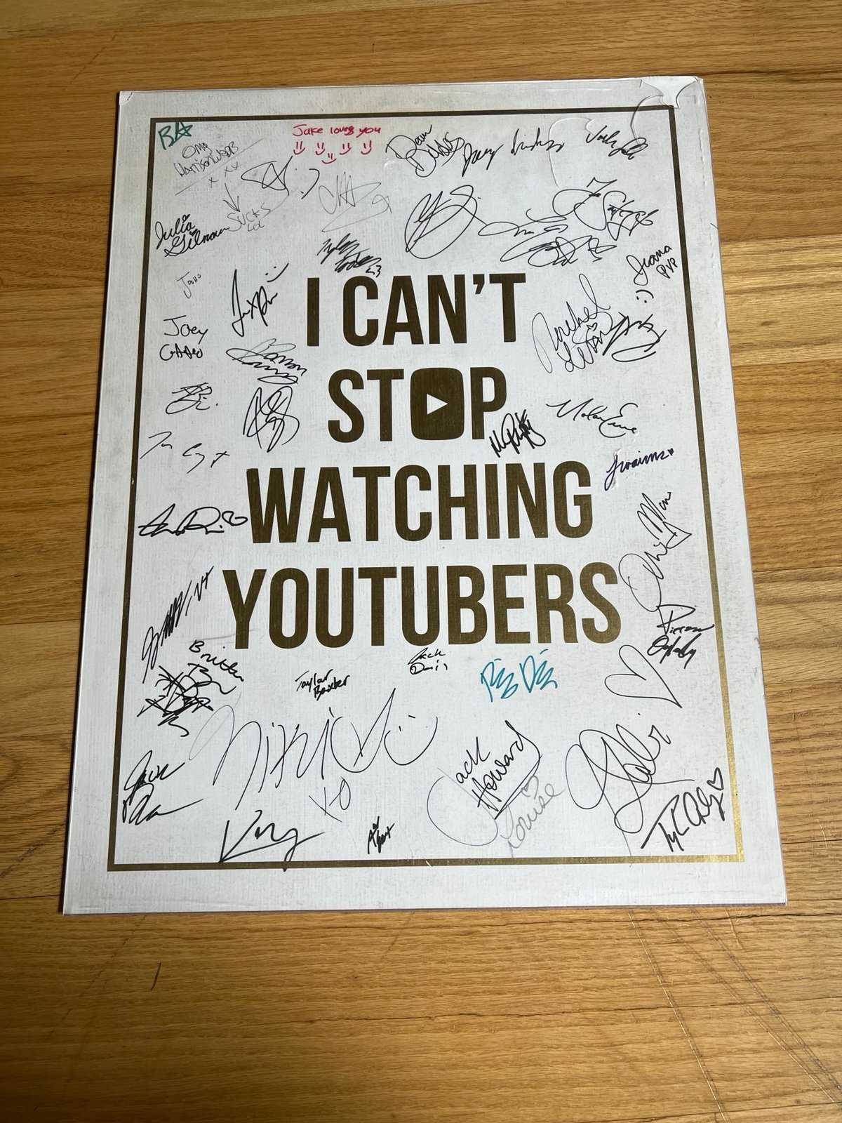 Playlist Live 2014 I Can’t Stop Watching YouTubers Poster Signed