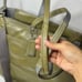 Coach Patent Leather Shoulder Bag Tote Large Roomy Tote Olive Green Color