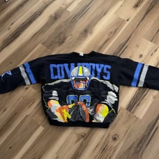 Vintage Caribe Dallas cowboyFull Print Sweatshirt Large