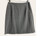 MaxMara Black White Wool Blend Twill Pleated A-Line Mini Skirt Size 8