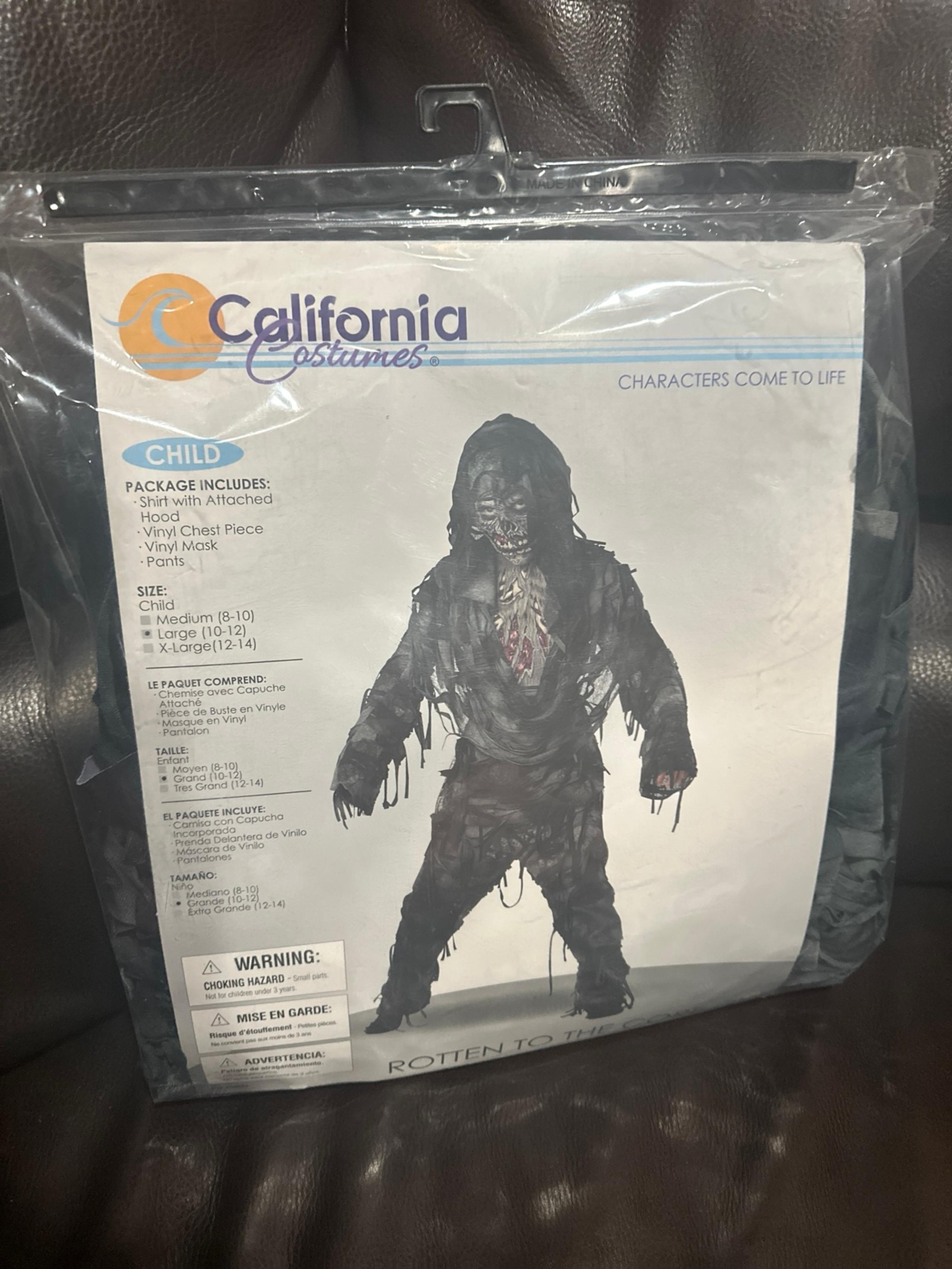 California Costume Rotten to the core Kids Large NEW