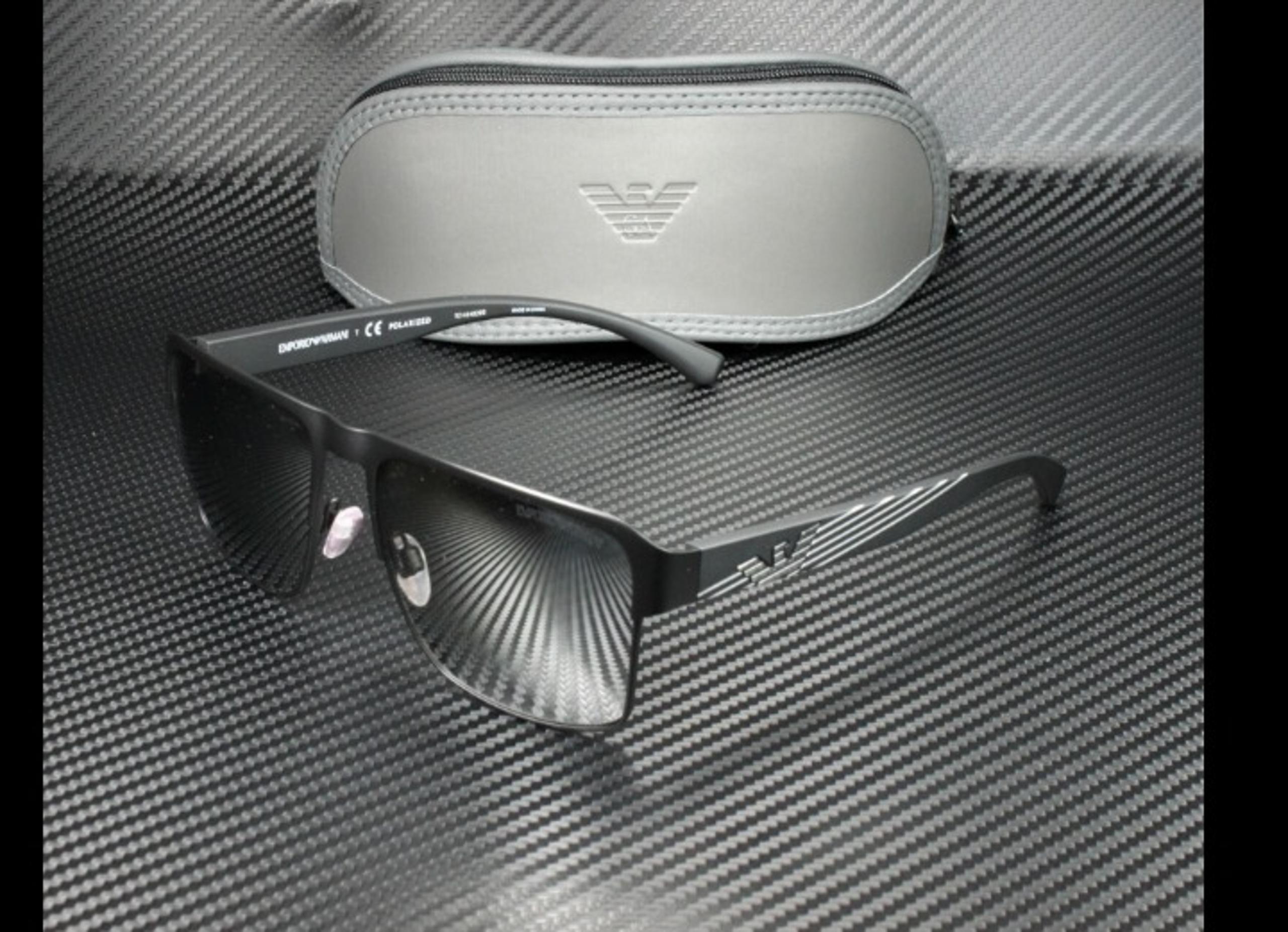 Emporio Armani Men's Black and Silver 57mm Sunglasses!