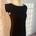 Mm lafleur solid black notch sleeve sheath dress size 6