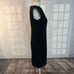 Mm lafleur solid black notch sleeve sheath dress size 6