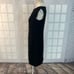 Mm lafleur solid black notch sleeve sheath dress size 6