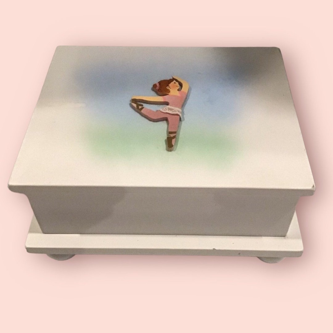 Ballerina Wooden Hand Painted Jewelry Box/Organizer