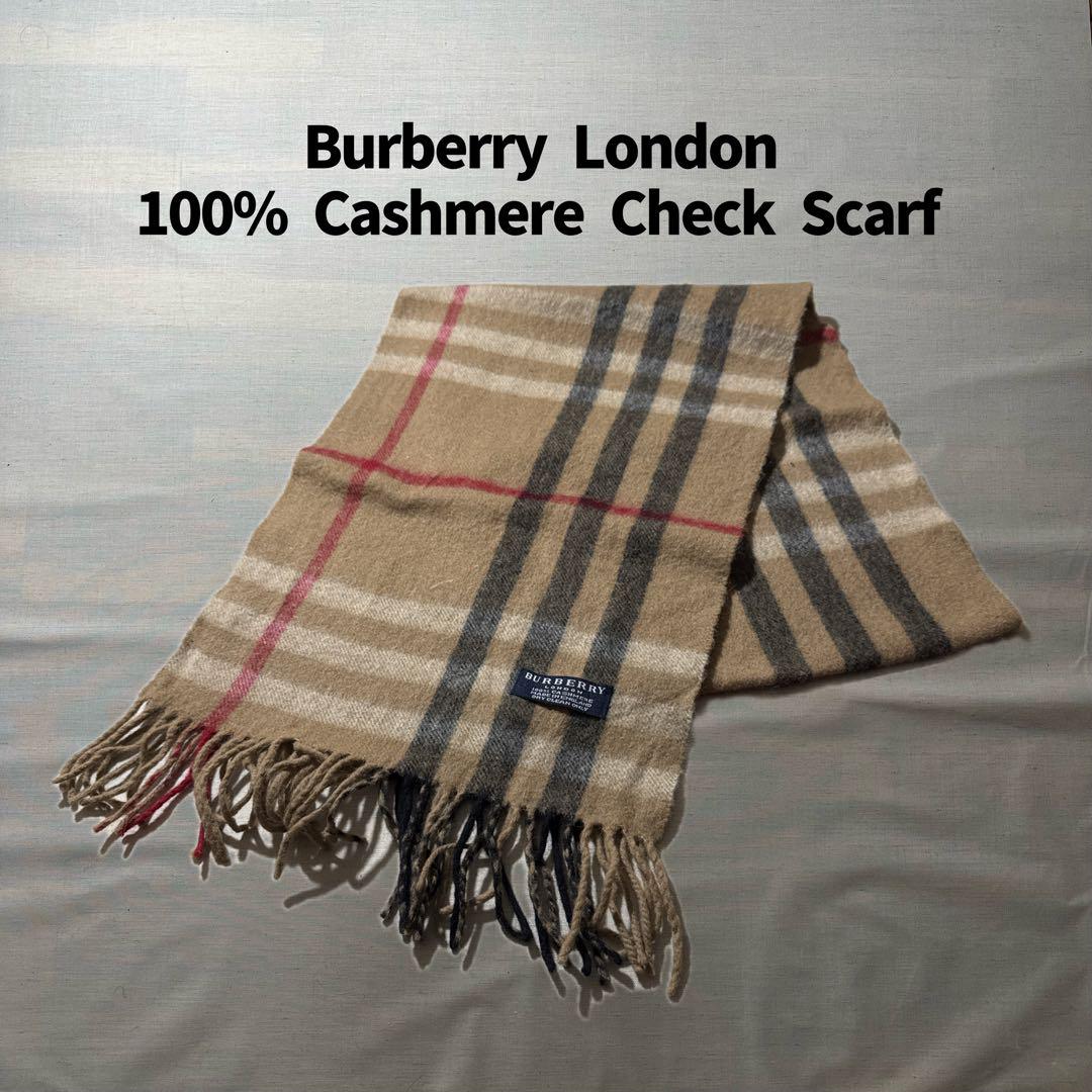 Burberry London 100% Cashmere Nova Check Scarf