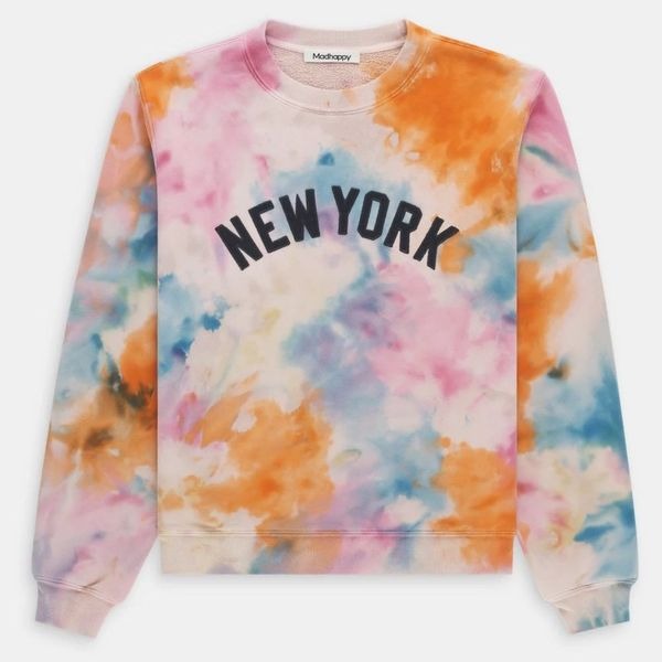 Madhappy NYC New York Exclusive Tie Dye Unisex Fleece Sweatshirt Multi Color NEW
