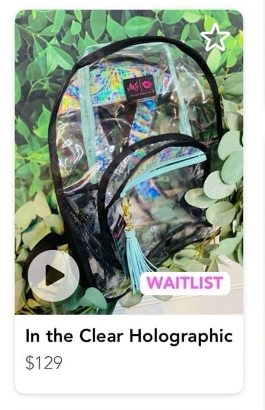 In The Clear Holographic Backpack -Opalescent