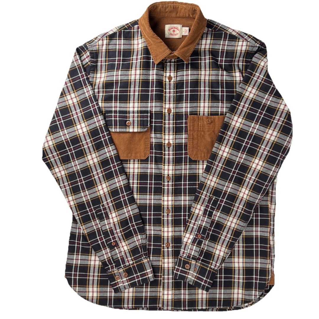 Brooks Brothers Red Fleece Sz Mens L Brown Long-Sleeve Button-Down Casual Shirt