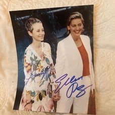 Ellen Degeneres and Ann Heche Signed Photo