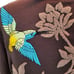 APART Sweater Wm Sz P Brown Embroidered with A Beautiful multicolor Pattern 0995