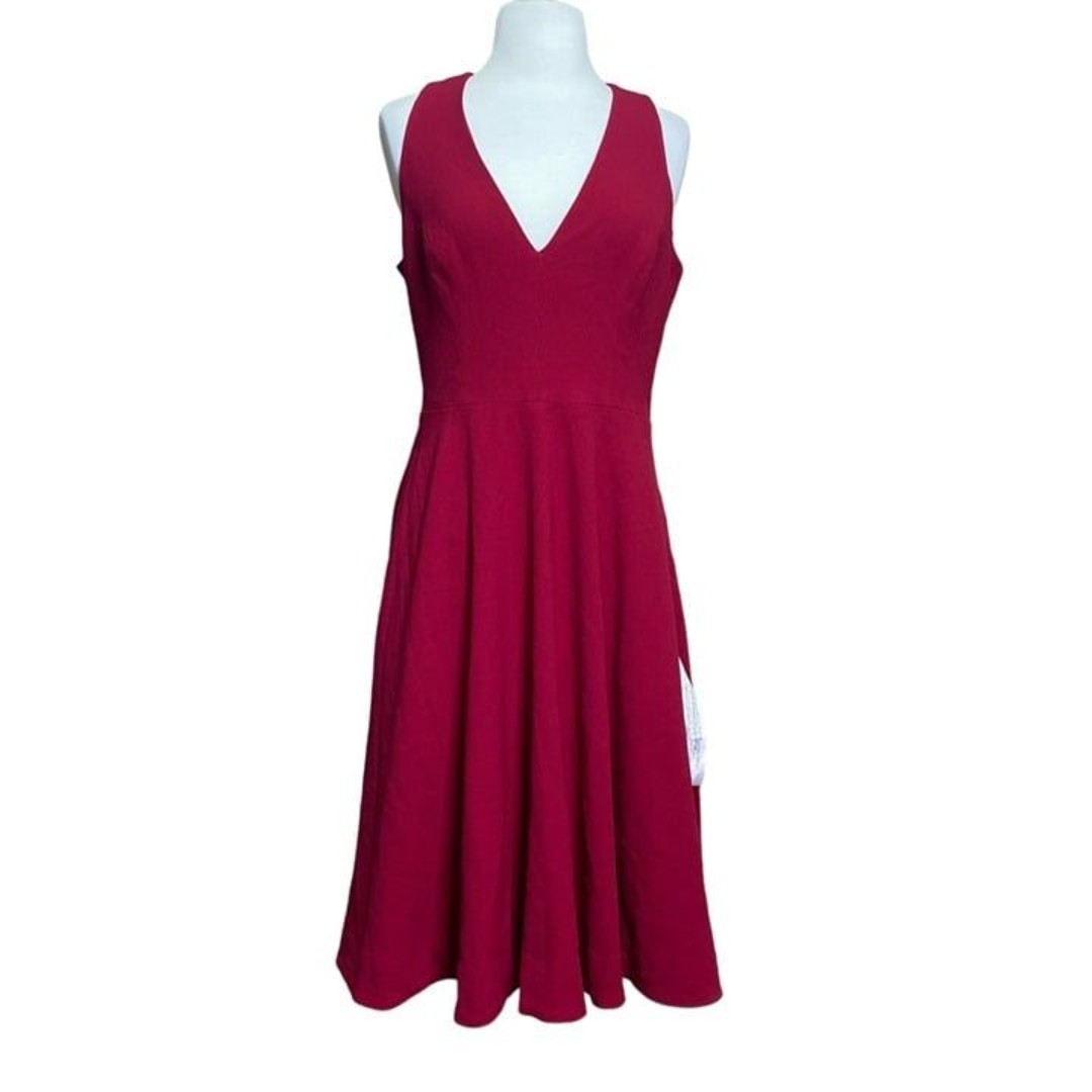 Dress the Population Catalina Crepe Sleeveless A-Line Dress NWT Size Large