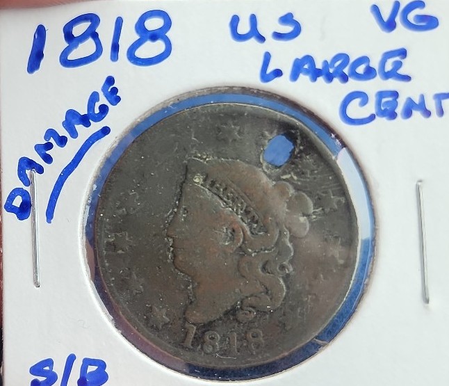 1818 Large cent