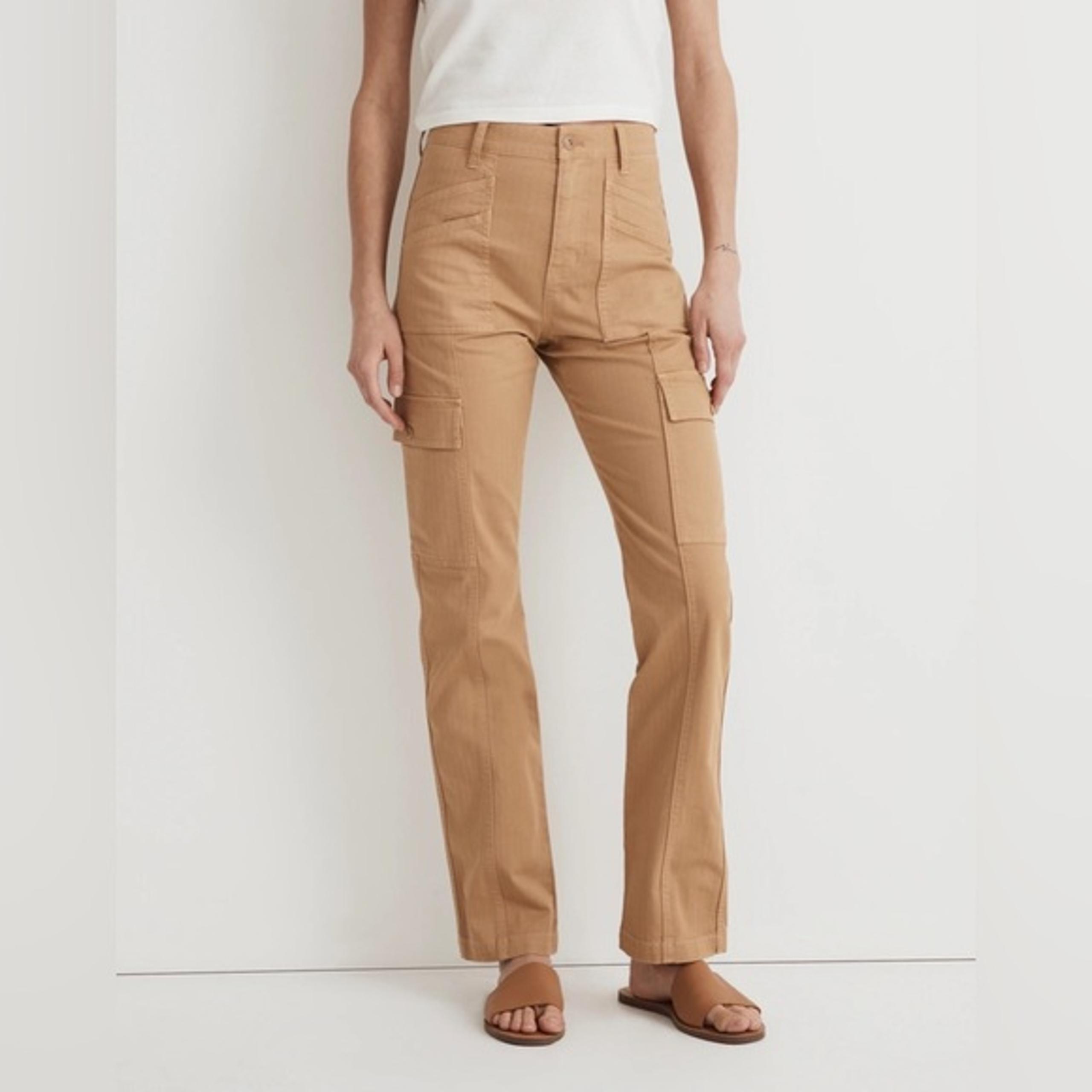 Madewell Women’s The Garment-Dyed '90s Straight Cargo Pant Sand Dune - Size 25