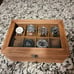 8-Slot Watch Box, 2-Tier Watch Display Case with Large Glass Lid, Rustic Walnut