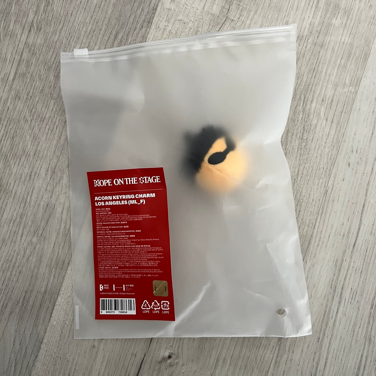 j-hope TOUR 'HOPE ON THE STAGE' MD - ACORN KEYRING CHARM LOS ANGELES