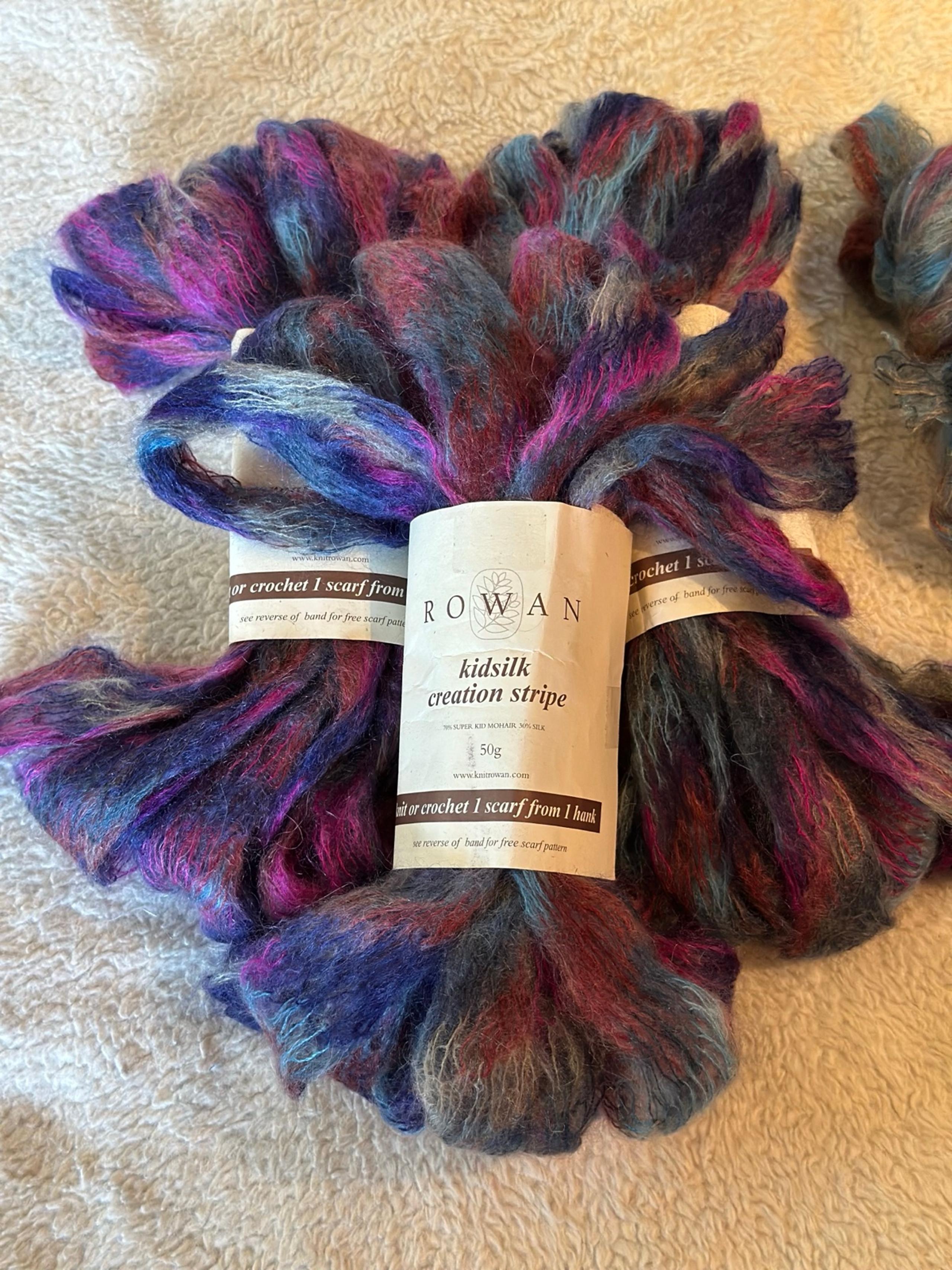 Rowan Kidsilk Creation Stripes 11yds Inc Scarf Pattern Self Striping Yarn EACH!