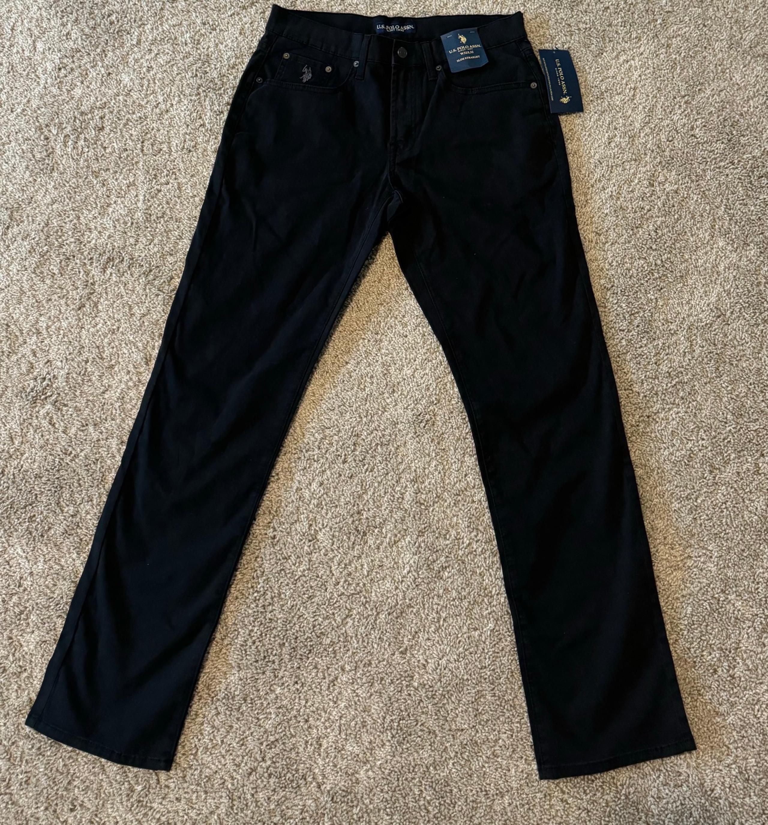 Men Black Khaki Pants US Polo Assn size w32/L32