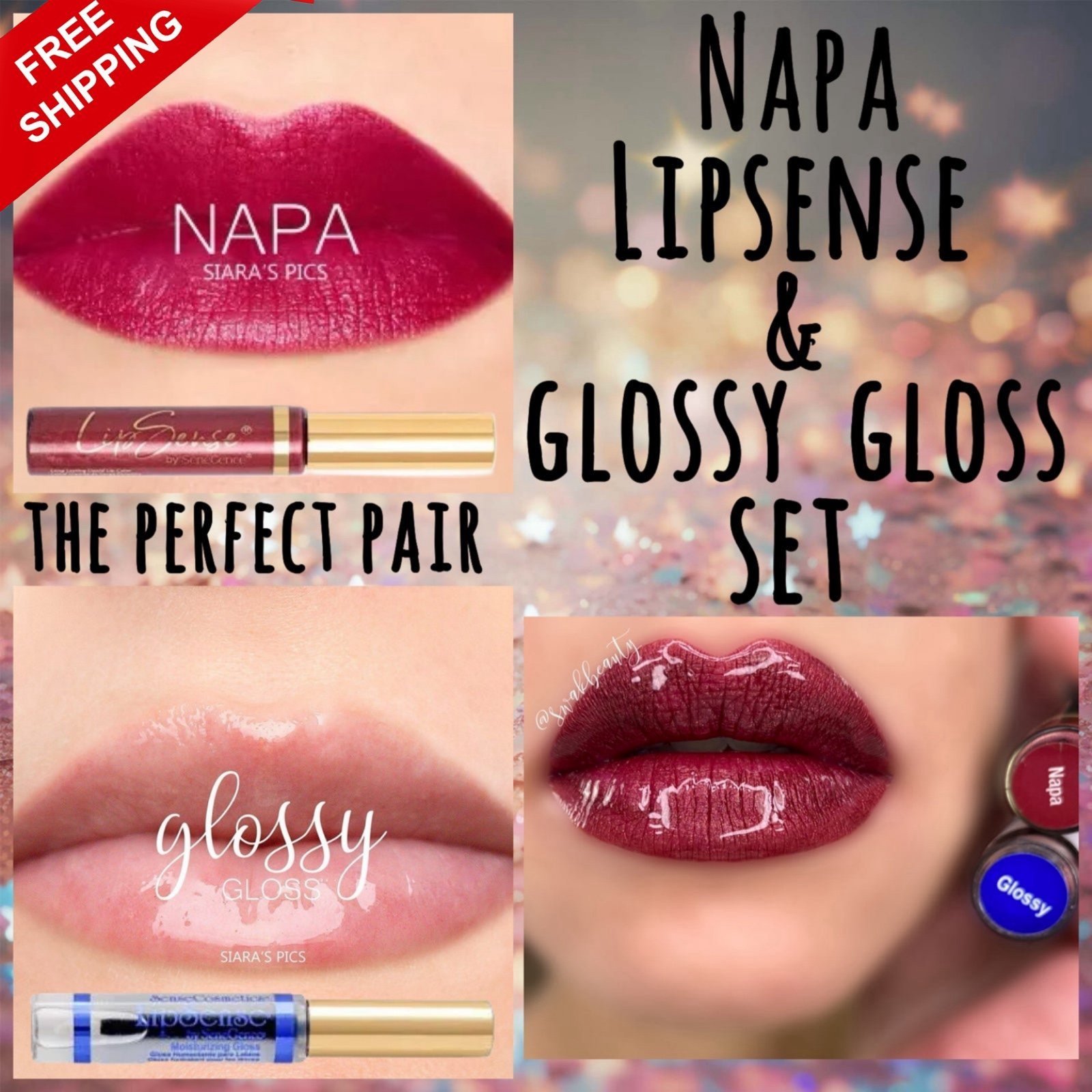 BRAND NEW SEALED! Napa LipSense and Glossy Gloss Set