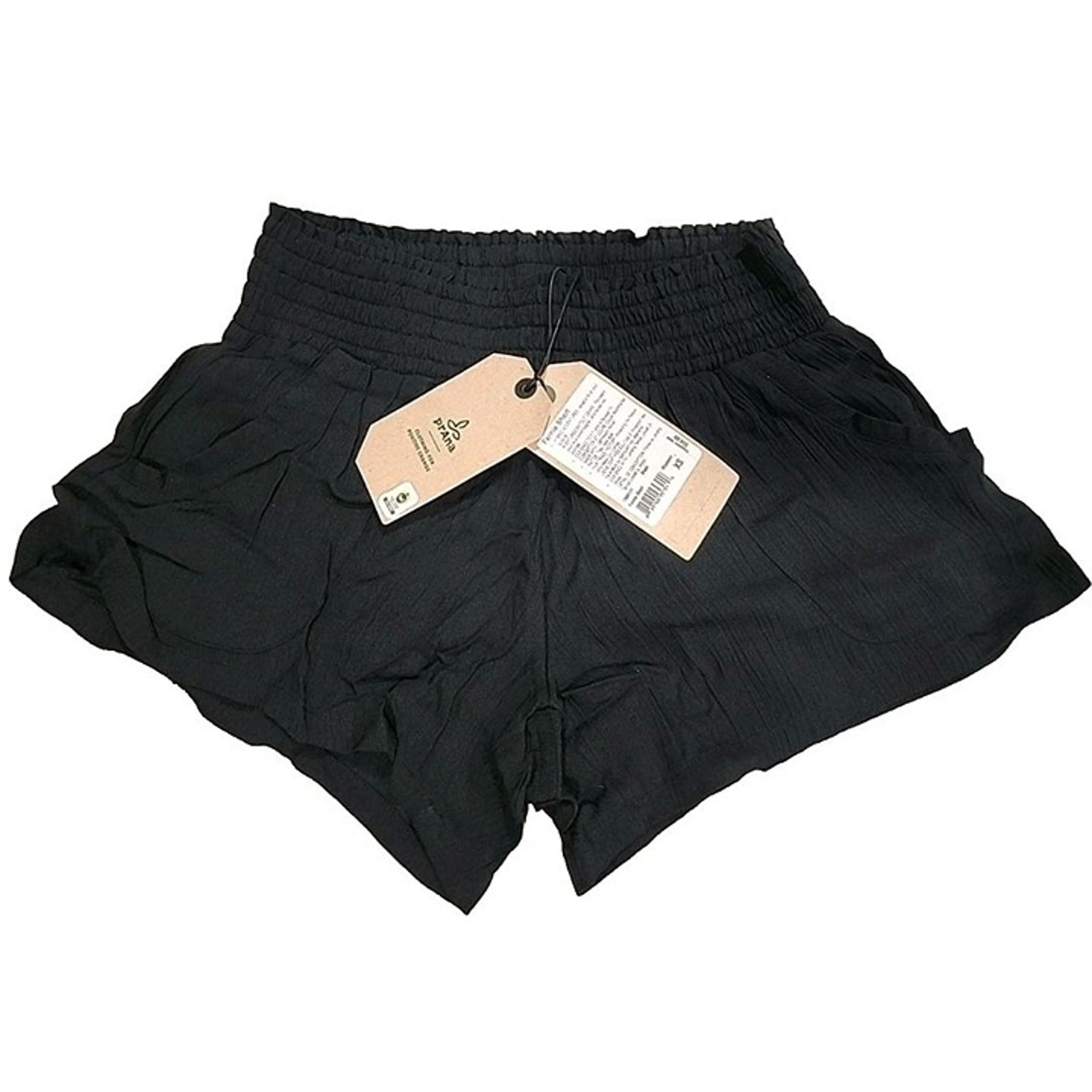 PrAna Fernie Shorts Black Womens Size XS X-Small NWT Beach Beachy