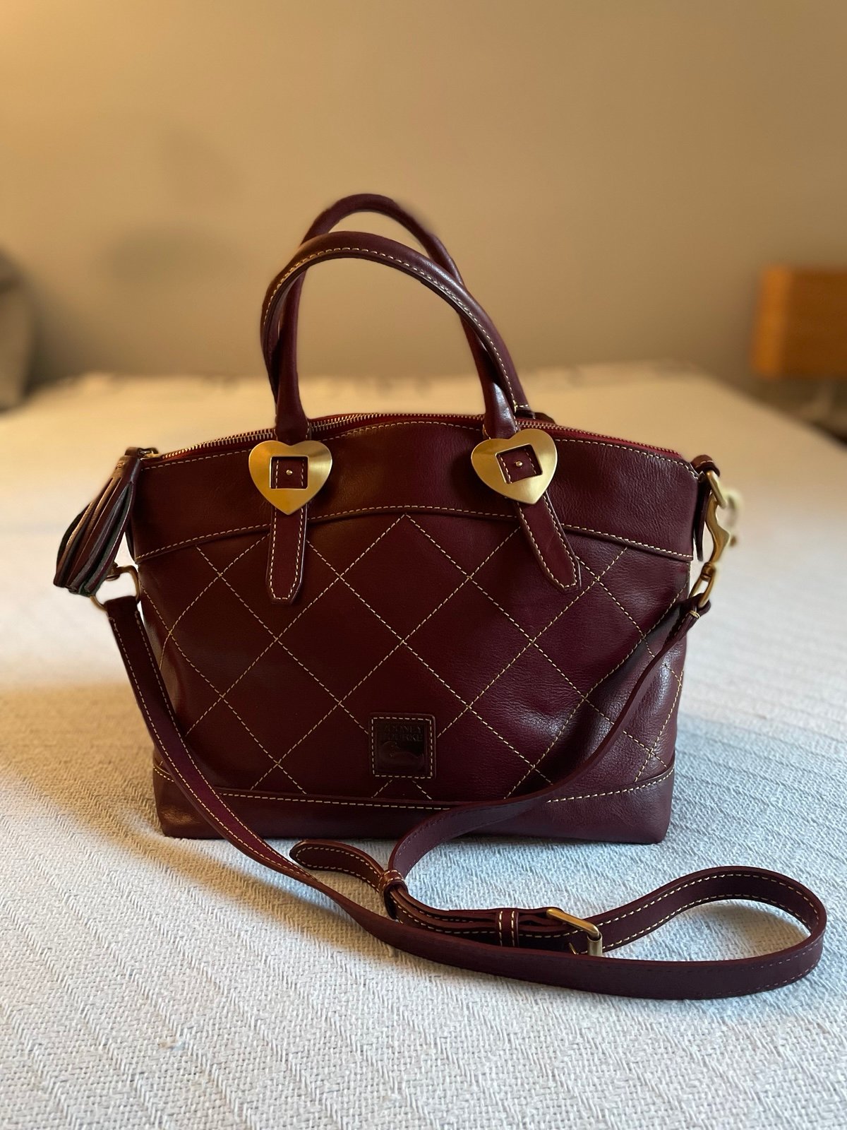 Dooney & Bourke Crimson Quilted Florentine Leather Shopper