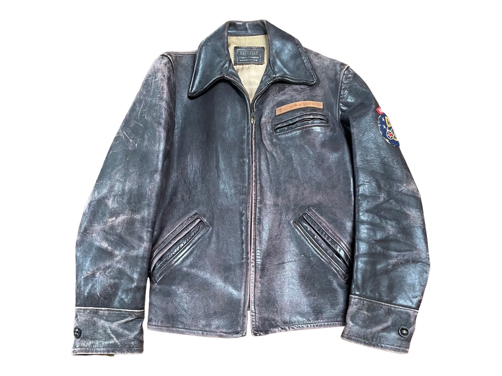 vintage leather jacket