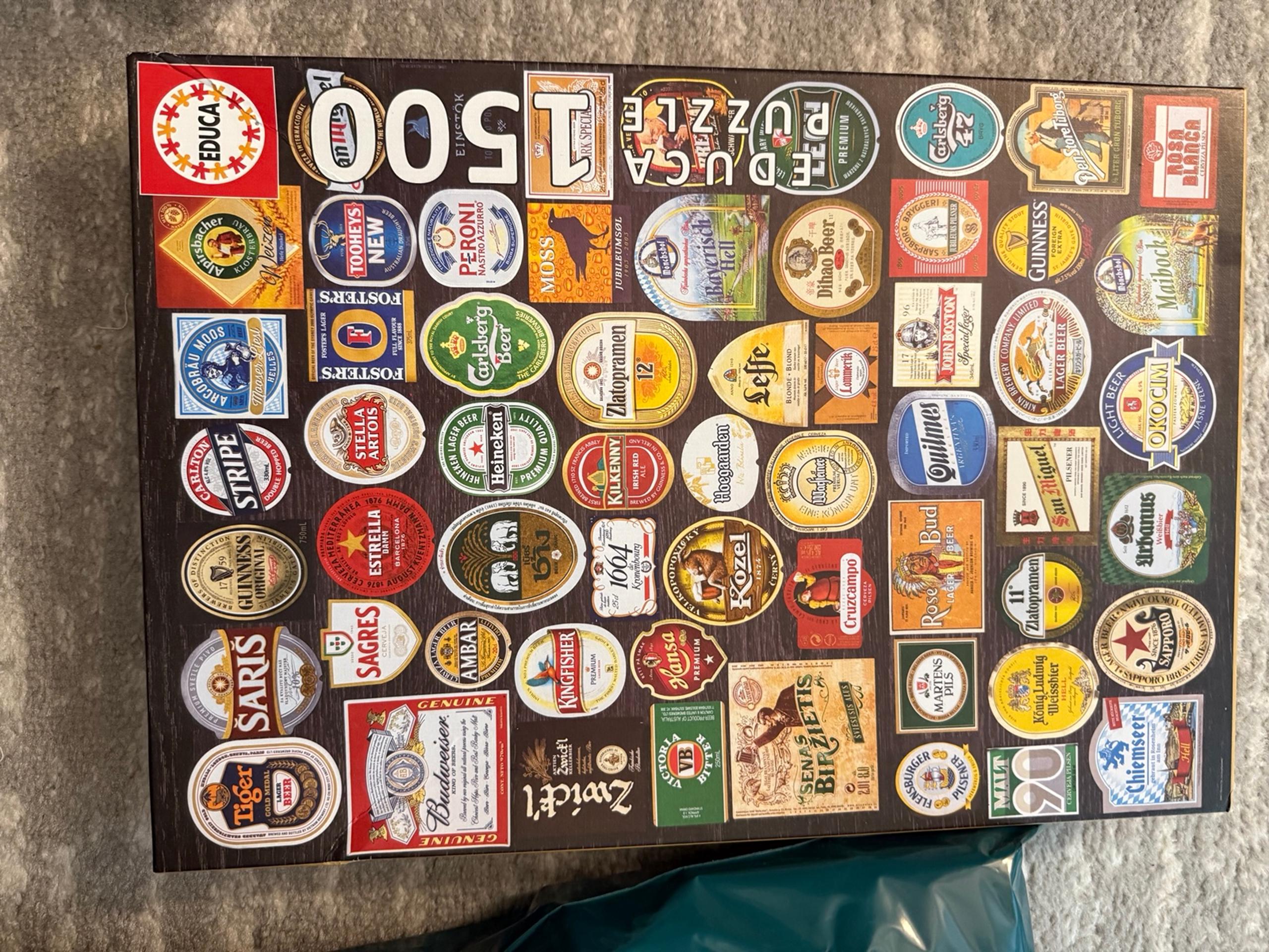 1500 Beer Label Collage Puzzle - Educa