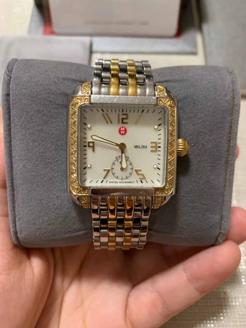 michele milou diamond watch