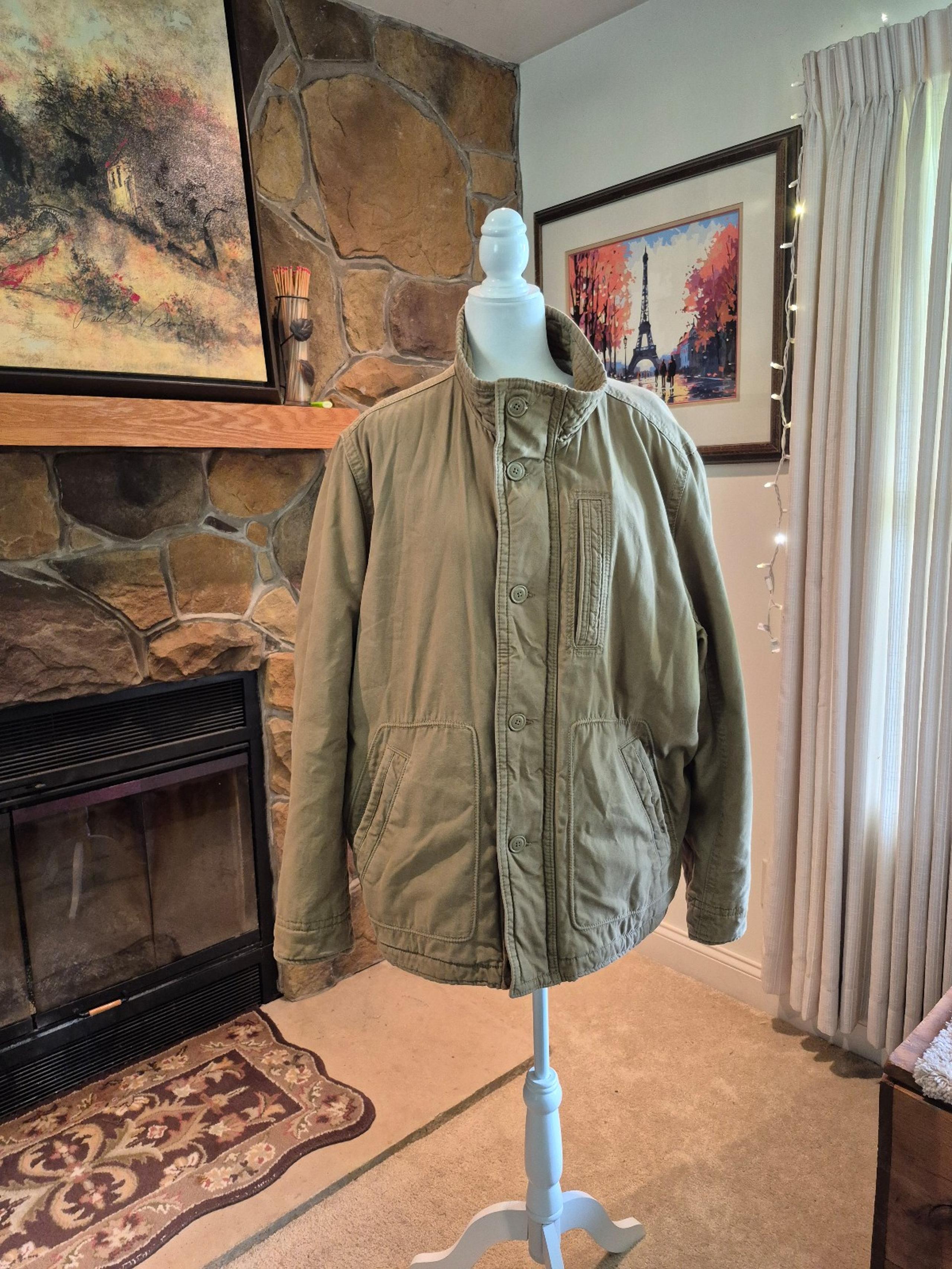 American Eagle Outfitters Men's Fleece Lined Military Coat Size XXL