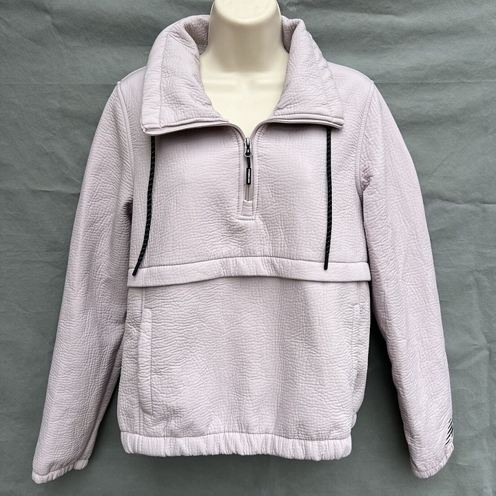 New Balance Size S Quarter Zip Purple Pullover Sweat Shirt Long Sleeves