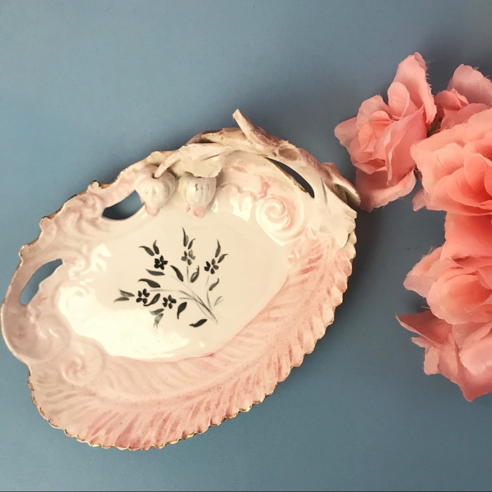 Vintage 1950’s Hand-painted, Numbered Candy Dish