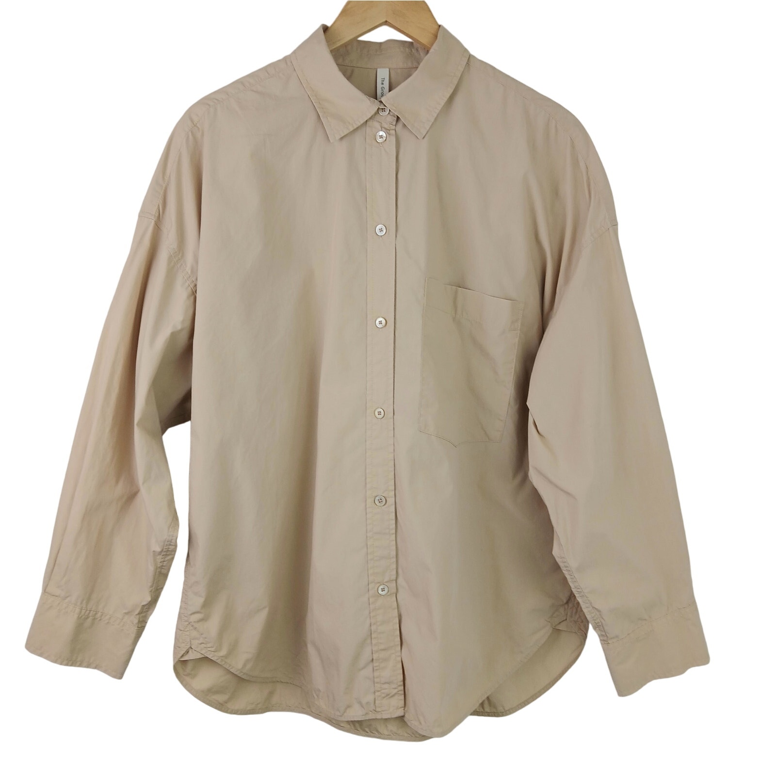 The Group Babaton SZ L 100% Cotton Everyday Button-Up Tan