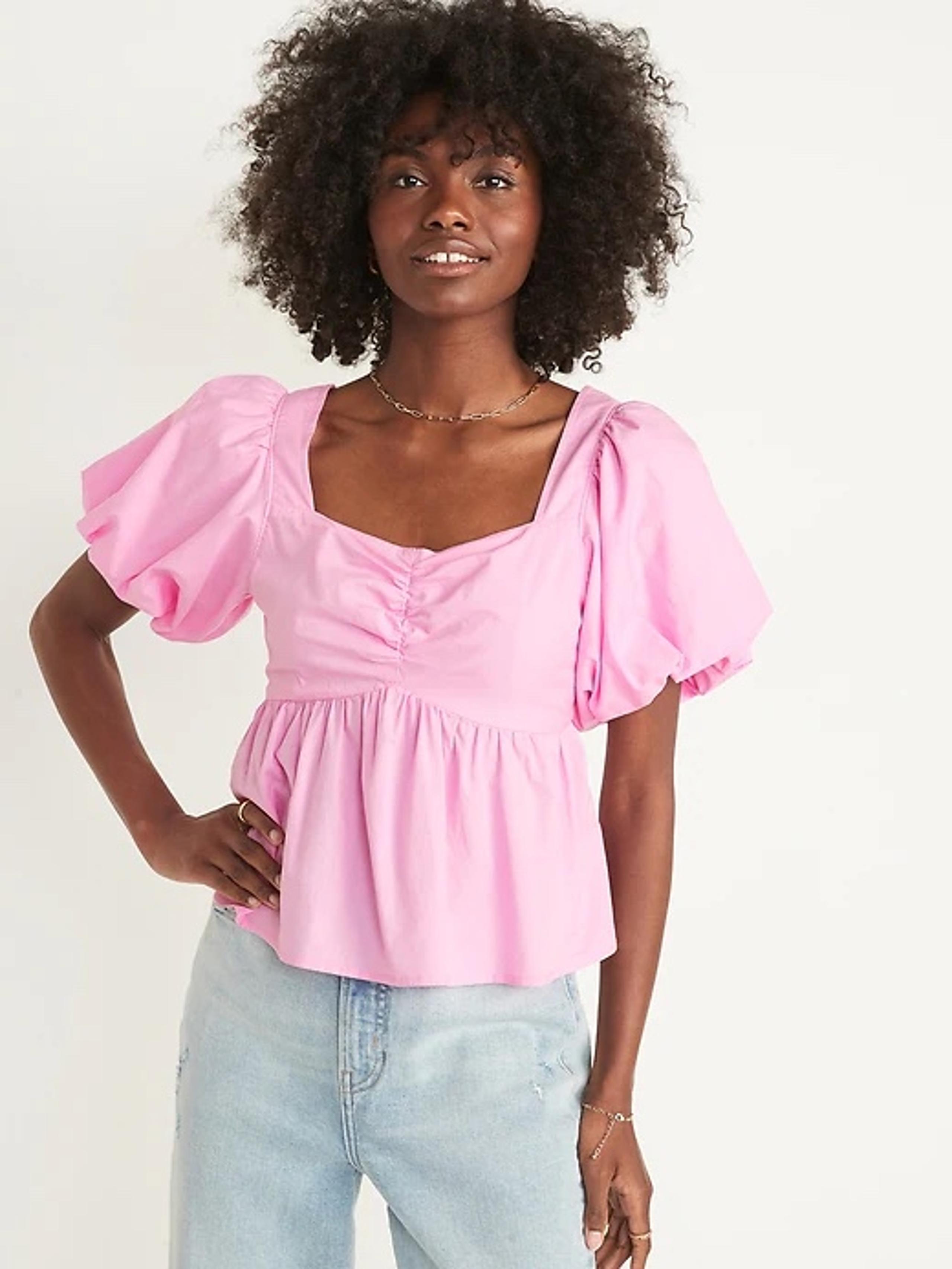 Old Navy Pink Babydoll Blouse