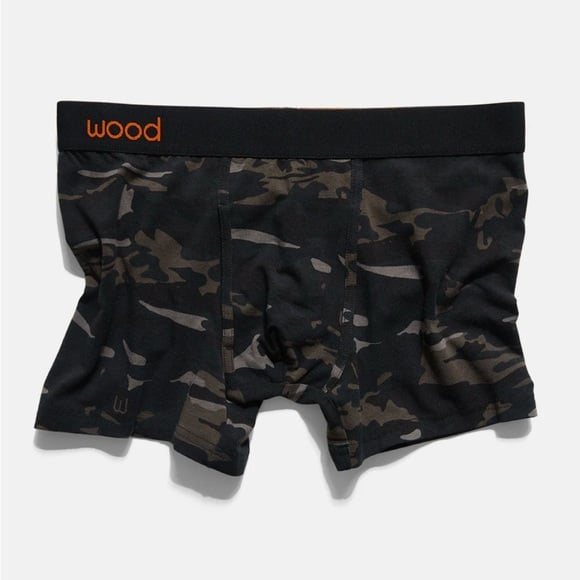 Mens Small 'Forest Camo' Wood Boxer Brief - NWT