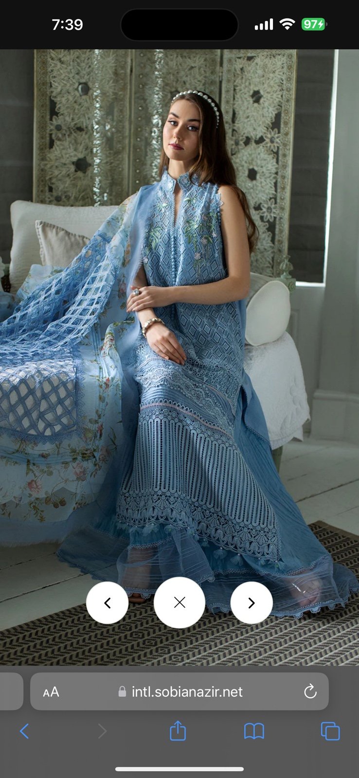 Sobia Nazir lawn embroidered dress