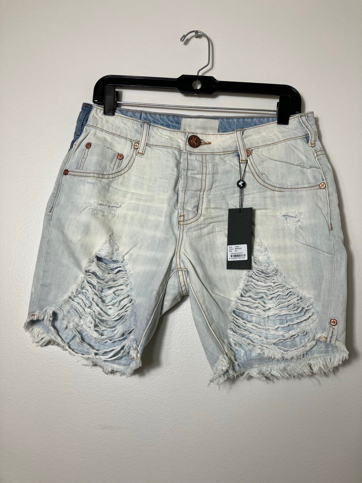 NEW!!!! One Teaspoon Brando Stevies Shorts Light Wash High Waist Classic Sz 26