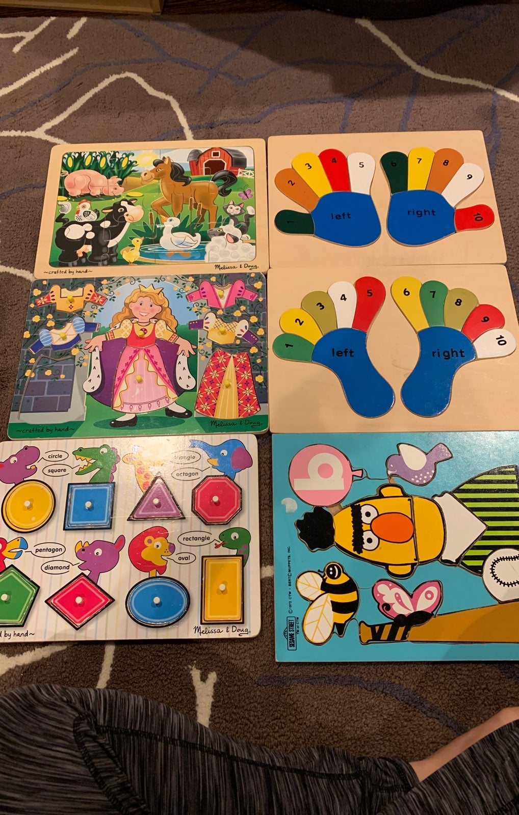 Lot of 6 Wooden Puzzles