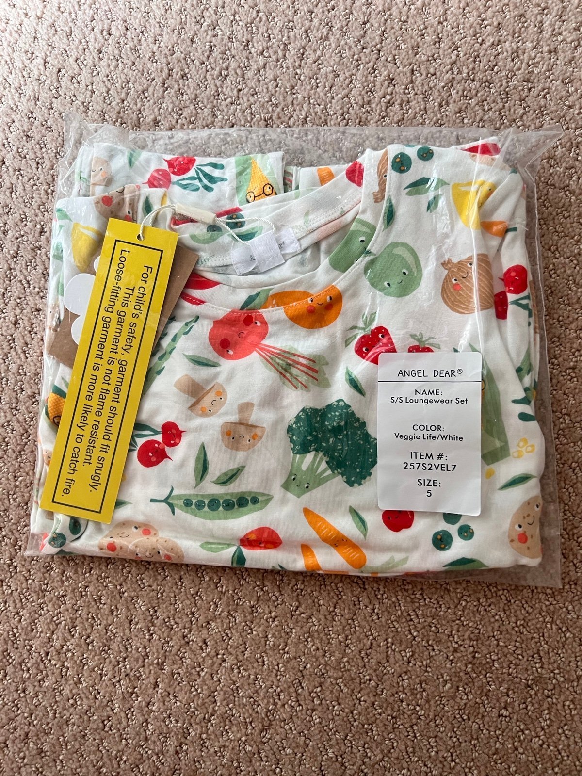 Angel Dear Veggie Life short sleeve set