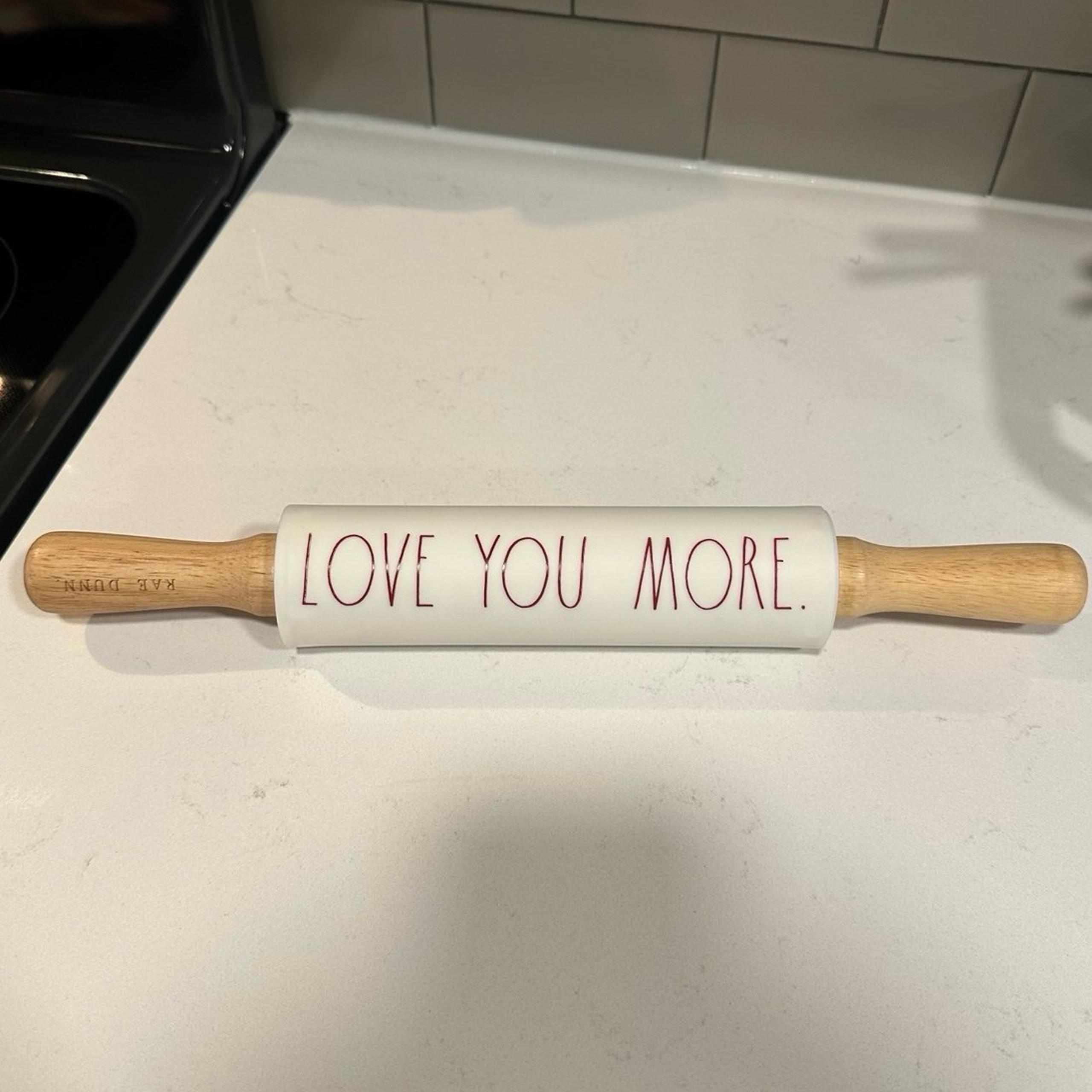 RAE DUNN LOVE YOU MORE BAKING ROLLING PIN