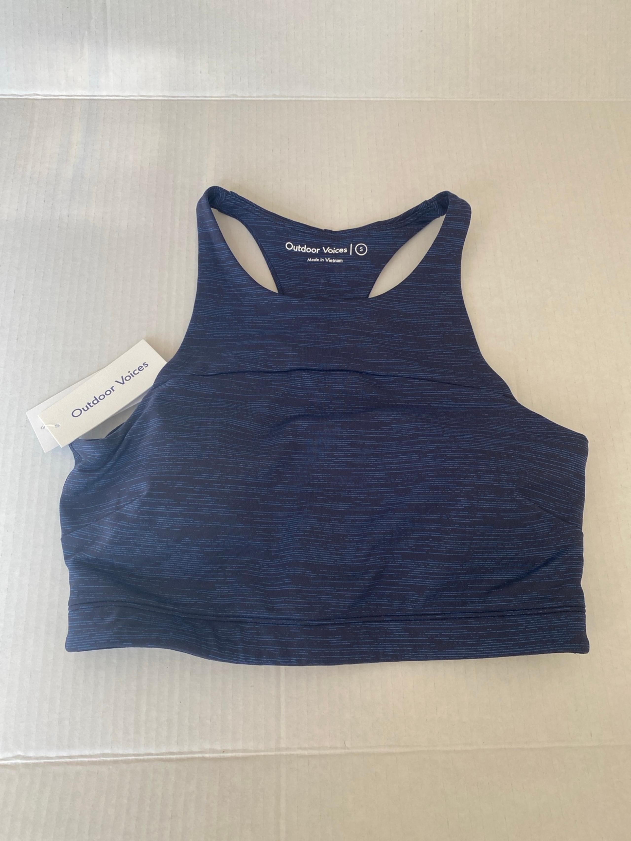 Women's Blue Padded Sports Bra Size small - Outdoor Voices