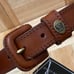 Vintage JONES New York Brown Natural Full Grain Bridle Leather Women’s Belt M