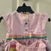 Disney Parks Minnie Mouse Rainbow 3-Piece Dress Set Pink Girl Size 12 Months NWT