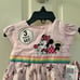 Disney Parks Minnie Mouse Rainbow 3-Piece Dress Set Pink Girl Size 12 Months NWT