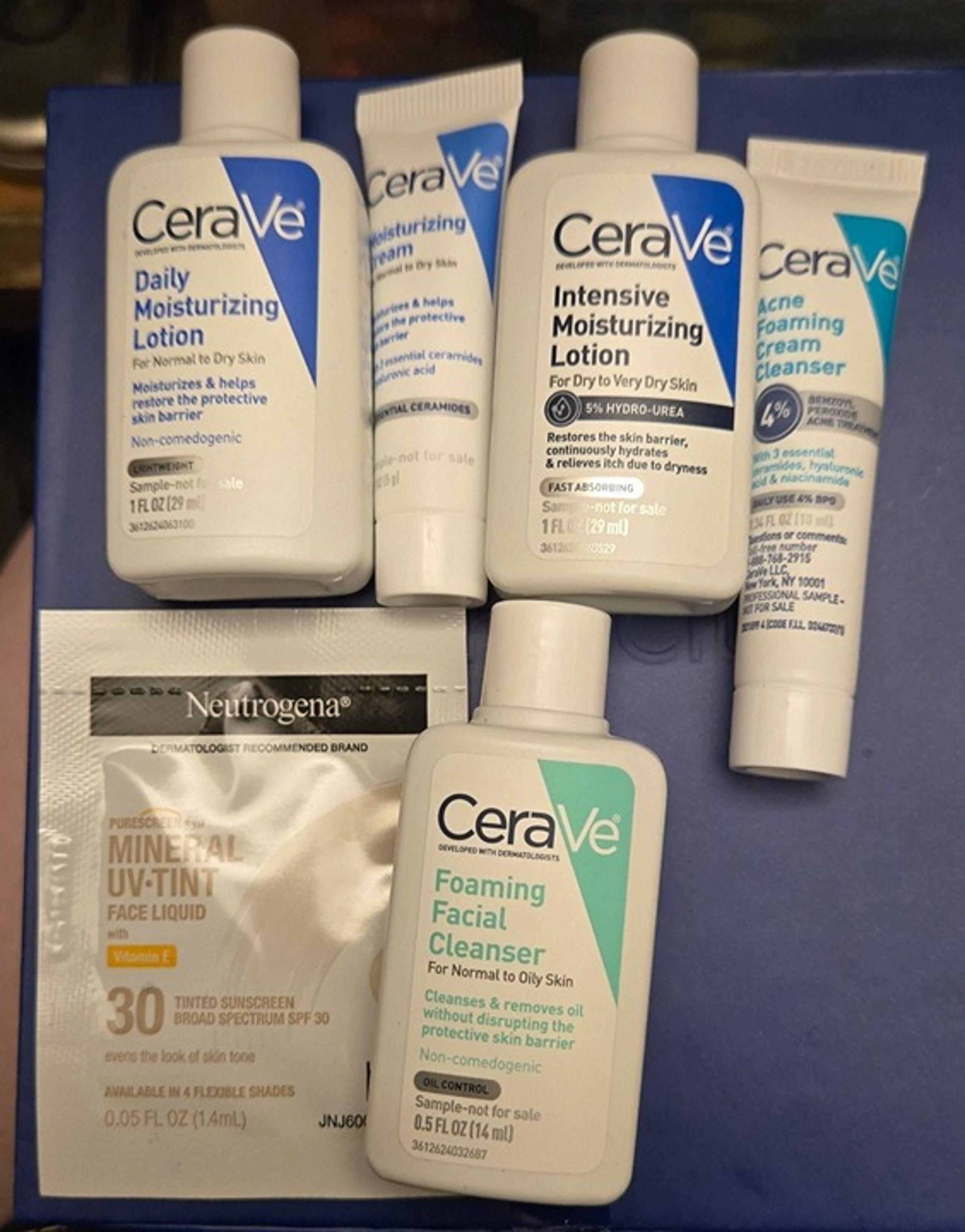 CeraVe Skincare Sample Bundle travel sized