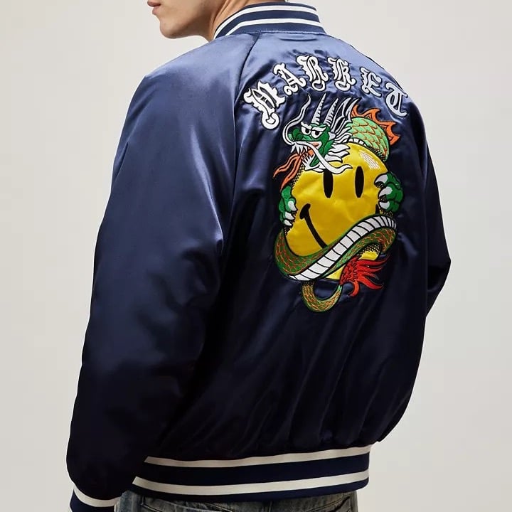 URBAN OUTFITTERS + Market X Smiley Satin Souvenir Jacket