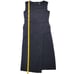 Eileen Fisher Jumpsuit Medium Black Viscose Jersey Faux Wrap Sleeveless Wide Leg