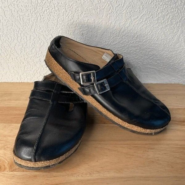 Haflinger 8 Hope Women'sLeather Round Toe Slip On Indoor/Outdoor Clogs 39/8-8.5